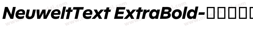 NeuweltText ExtraBold字体转换